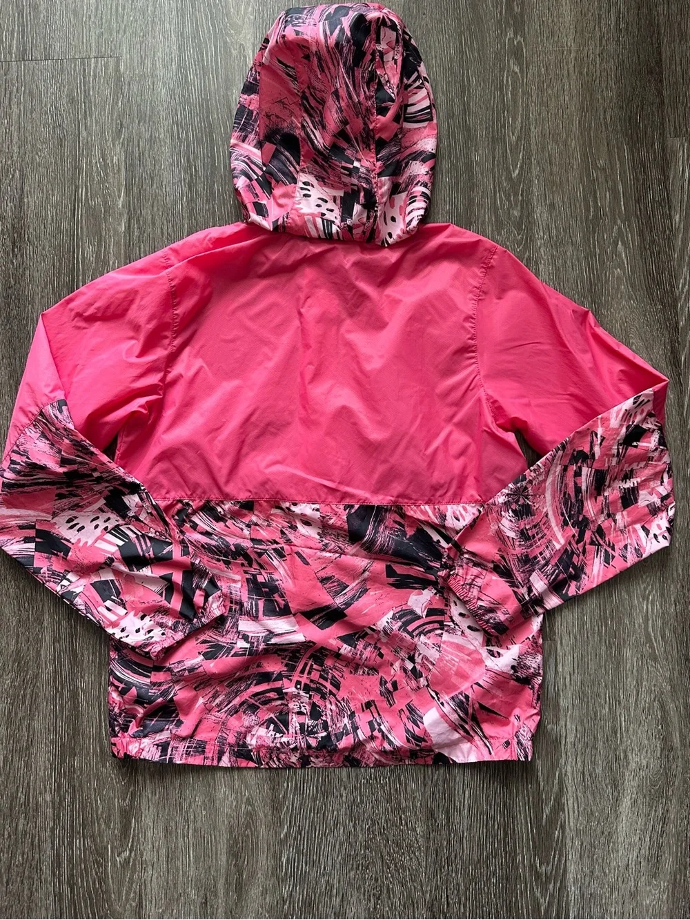 The North Face Pink Patterned Hooded Lightweight Jacket Girls 14/16